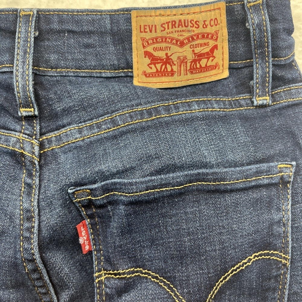 Levis Jeans Womens‎ 27 Blue Denim Jeans 721 High Rise Skinny Casual Active Chore - Picture 12 of 16